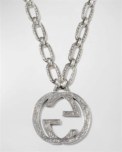 gucci-interlocking-g-necklace men|gucci link necklace men.